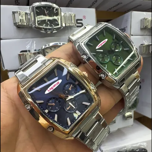 Toptan Franck Muller Tarzı Tonneau Kasa Erkek Kol Saati (Lazer Baskı ve Kişiselleştirmeye Uygun)