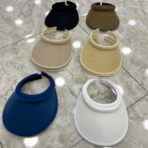 Toptan Ucuz Hasır Vizör Güneşlik Şapka | 2 Model Çok Renk Seçenekli