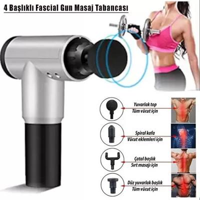 4 Başlıklı Fascial Gun Masaj Tabancası