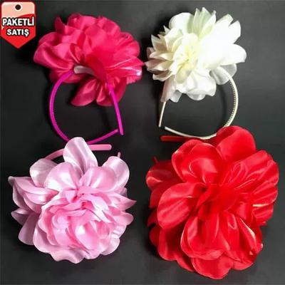 Toptan Büyük Çiçekli Taç Toka-Paket 10 Lu