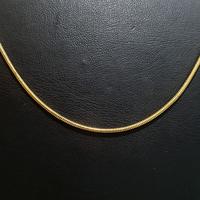 Celik Gold Yilan Zincir Kolye - 1.2mm - Parlak Paslanmaz Zincir