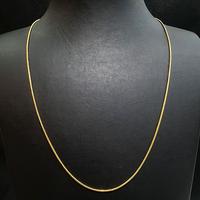 Celik Gold Yilan Zincir Kolye - 1.2mm - Parlak Paslanmaz Zincir