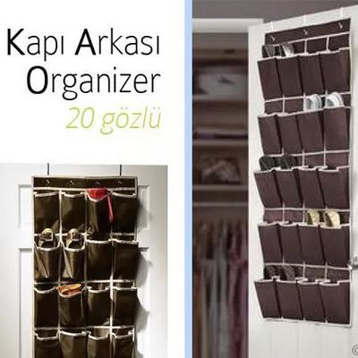 Kapı Arkası Ayakkabı ve Terliklik (20 li Siyah)