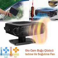 Oto Cam Buğu Çözücü Isıtıcı Soğutucu Fan 