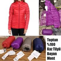 Toptan % 100 Kaz Tüyü Bayan Montlar