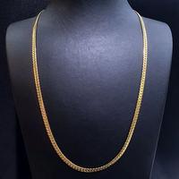 Toptan 1.1mm Altın Kaplama Çelik Hasır Zincir Kolye – Unisex
