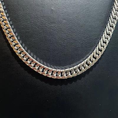 Toptan 1.2mm Parlak Gümüş Yassı Çelik Zincir Kolye – Unisex