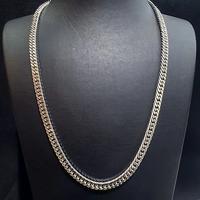 Toptan 1.2mm Parlak Gümüş Yassı Çelik Zincir Kolye – Unisex