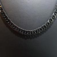 Toptan 1.2mm Siyah Yassı Çelik Zincir Kolye  Erkek Unisex Model