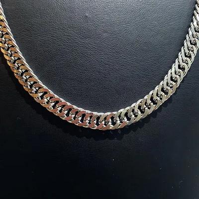 Toptan 1.4mm Parlak Gümüş Yassı Çelik Zincir Kolye | Unisex Model