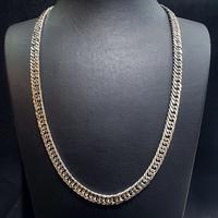 Toptan 1.4mm Parlak Gümüş Yassı Çelik Zincir Kolye | Unisex Model