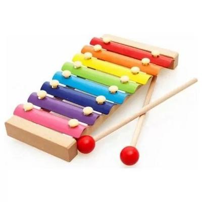 Toptan Ahşap Ksilofon 8 Nota Sesli Selefon Oyuncak