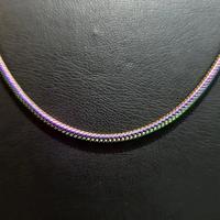 Toptan Çelik Kalın Renkli Yılan Zincir Kolye - 2mm  Modern ve Şık