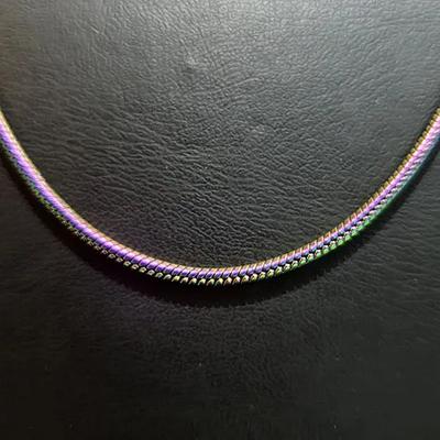 Toptan Çelik Kalın Renkli Yılan Zincir Kolye - 2mm  Modern ve Şık