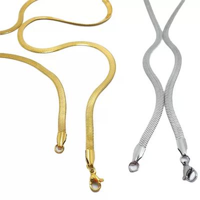 Toptan Ezme Model Yılan Çelik Kolyeler 0.4 mm