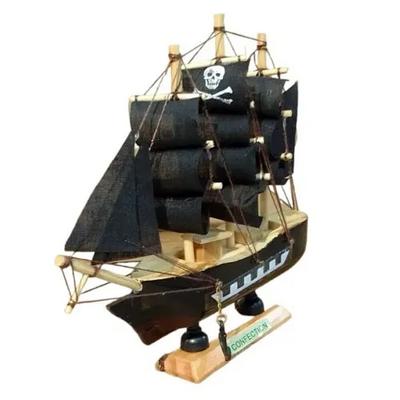 Toptan Maket Ahşap Korsan Gemisi 16x15cm