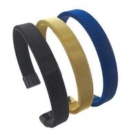 Toptan Sade Hasır Örme Unisex Çelik Bilezik 10 mm