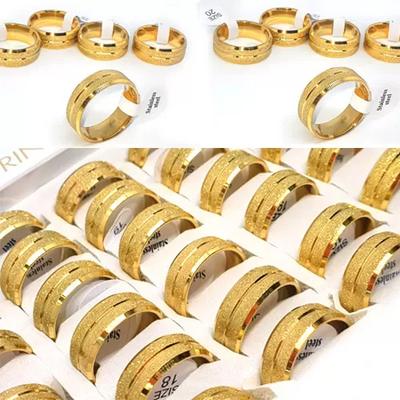 Toptan Simli Yanları Traşlı İthal Çelik Yüzükler