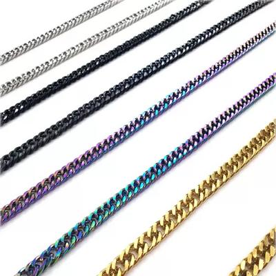 Toptan Traşlı Yassı Çelik Zincir Kolye 1.2 mm