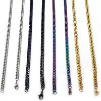 Toptan Traşlı Yassı Çelik Zincir Kolye 1.2 mm