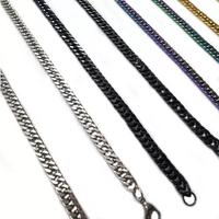Toptan Traşlı Yassı Çelik Zincir Kolye 1.2 mm