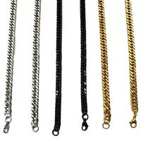 Toptan Traşlı Yassı Çelik Zincir Kolye 1.6 mm
