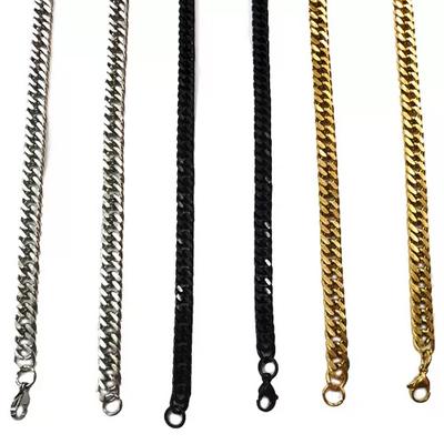 Toptan Traşlı Yassı Çelik Zincir Kolye 1.6 mm