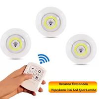 Uzaktan Kumandalı 3 lü Led Spot Lamba