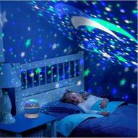 Yıldızlı Gökyüzü Projeksiyon Gece Lambası Motorlu Döner Işık